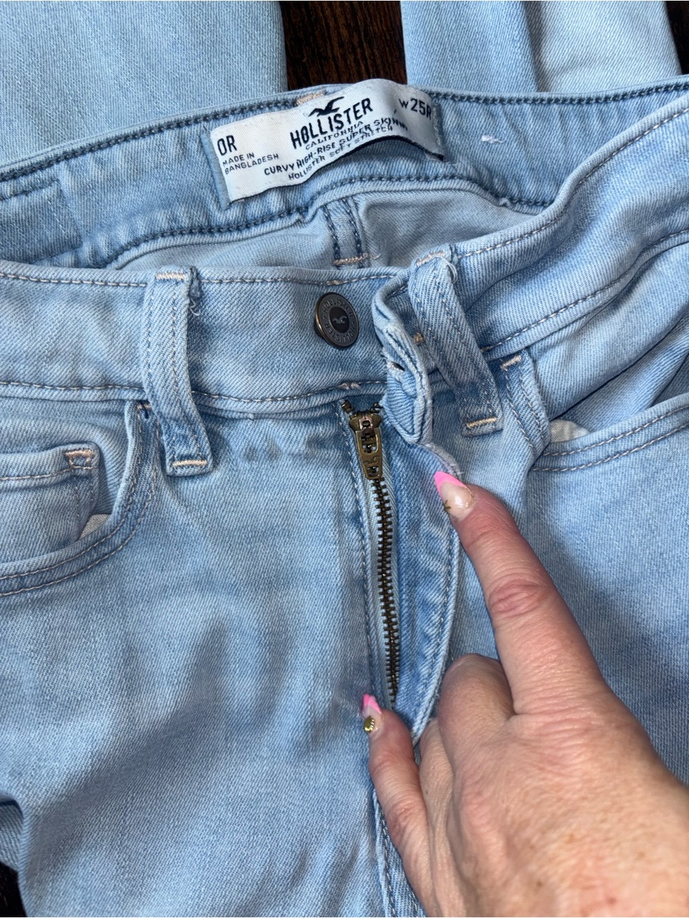 Hollister Light Wash High-Rise Super Skinny Jeans